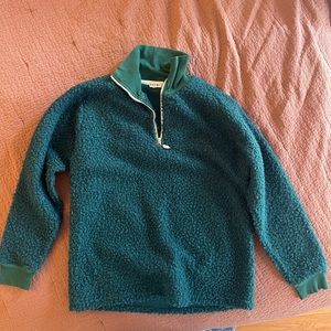 Donni green quarter zip with Pearl